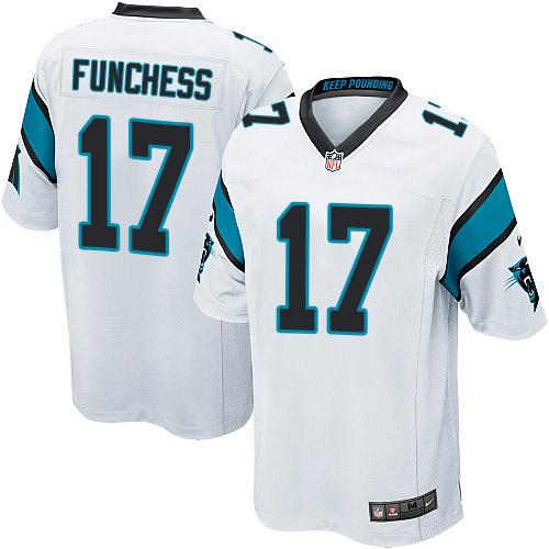 Nike Panthers #17 Devin Funchess White Youth Stitched NFL Elite Jersey - Click Image to Close
